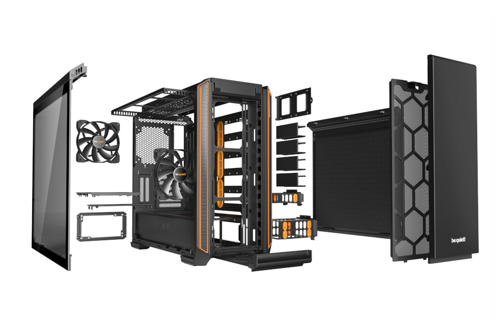OBUDOWA PC BE QUIET SILENT BASE 601 WINDOW ORANGE wygląd kształt obudowa