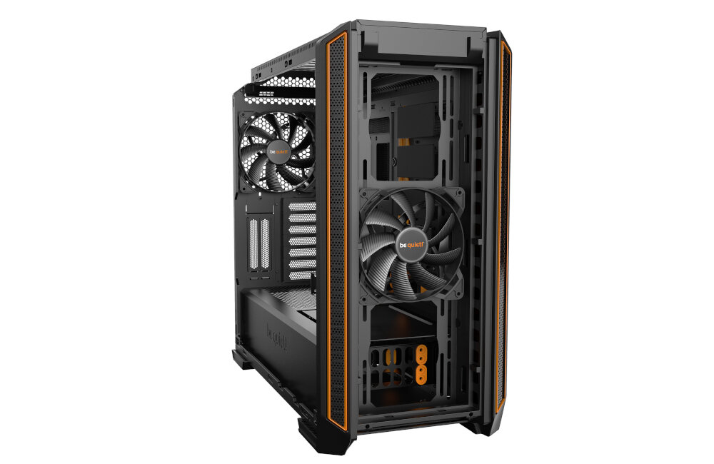 OBUDOWA PC BE QUIET SILENT BASE 601 WINDOW ORANGE radiator przednia, tylna i boczna część chłodzenie