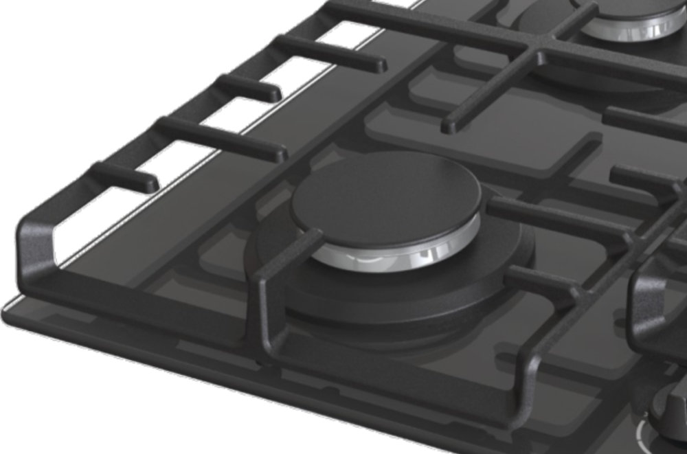 Płyta gazowa GORENJE GT6D41B - Żeliwne ruszty ProGrids