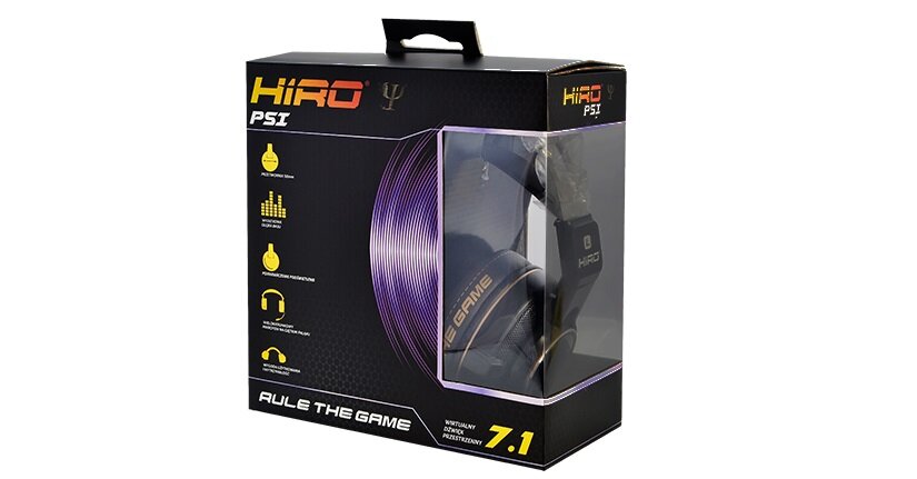 SŁUCHAWKI HIRO PSI CZARNY złącze USB przewód 2,2m