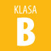 Mała ikona z żółtym tłem i białym napisem \'KLASA B\'.