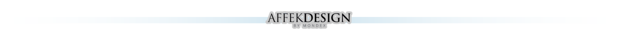 Logo z napisem \'AFFEKDESIGN BY MONDEX\' na białym tle z delikatnym niebieskim gradientem.