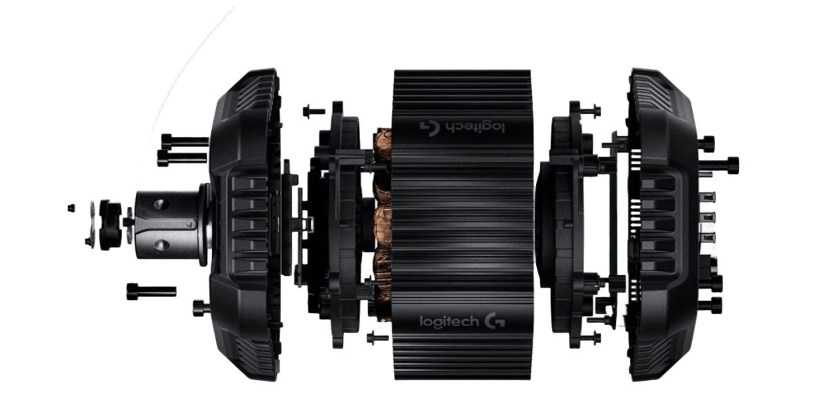 Napęd kierownicy LOGITECH RS50 PC na białym tle.