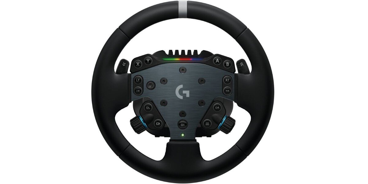 Kierownica LOGITECH RS50 PC na białym tle.