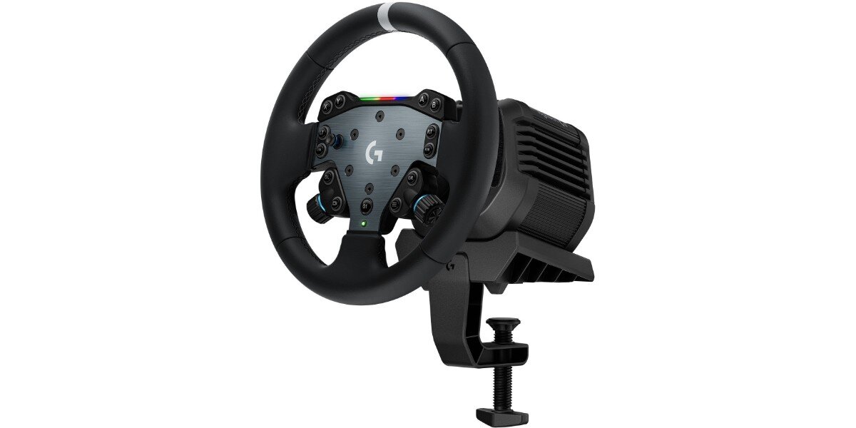 Kierownica LOGITECH RS50 PC na białym tle.