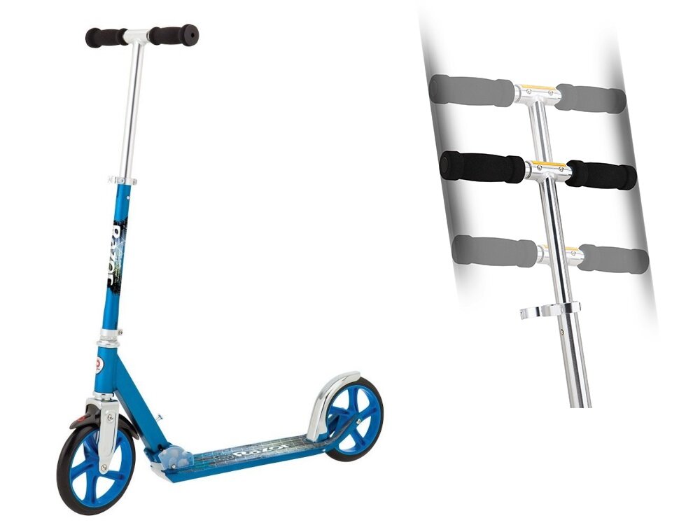 Hulajnoga RAZOR A5 Lux 13073042 Niebieski kierownica uchwyty pokryte specjalną pianką regulacja kierownicy maksymalna wysokość kierownicy do 97 cm