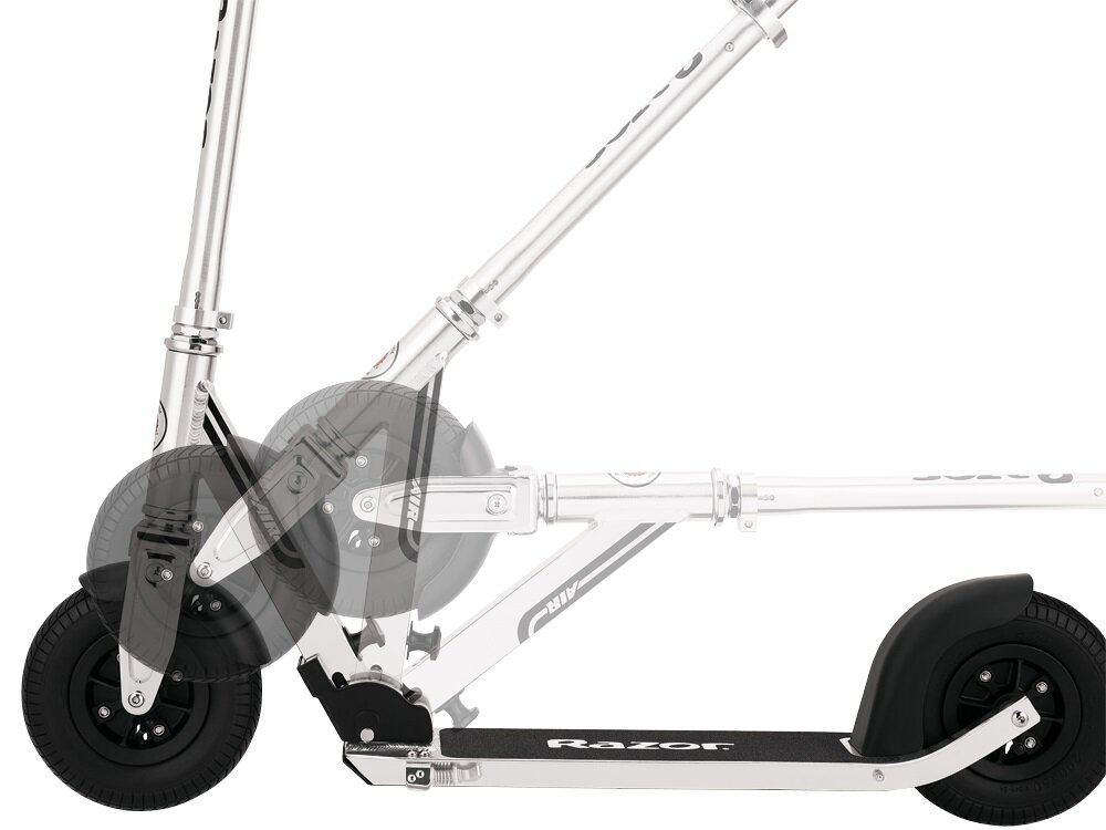Hulajnoga RAZOR A5 Air 13073090 Srebrny nieduża waga 5,07 kg prosty system składania zajmuje niewiele miejsca