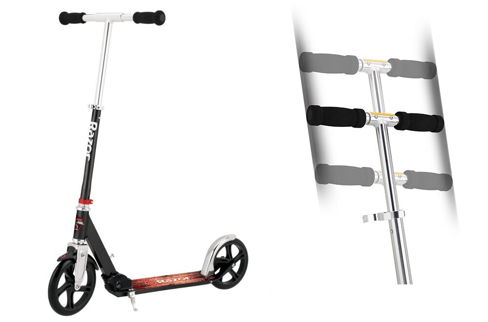 Hulajnoga RAZOR A5 Lux 13073067 Czarny kierownica uchwyty pokryte specjalną pianką regulacja kierownicy maksymalna wysokość kierownicy do 97 cm