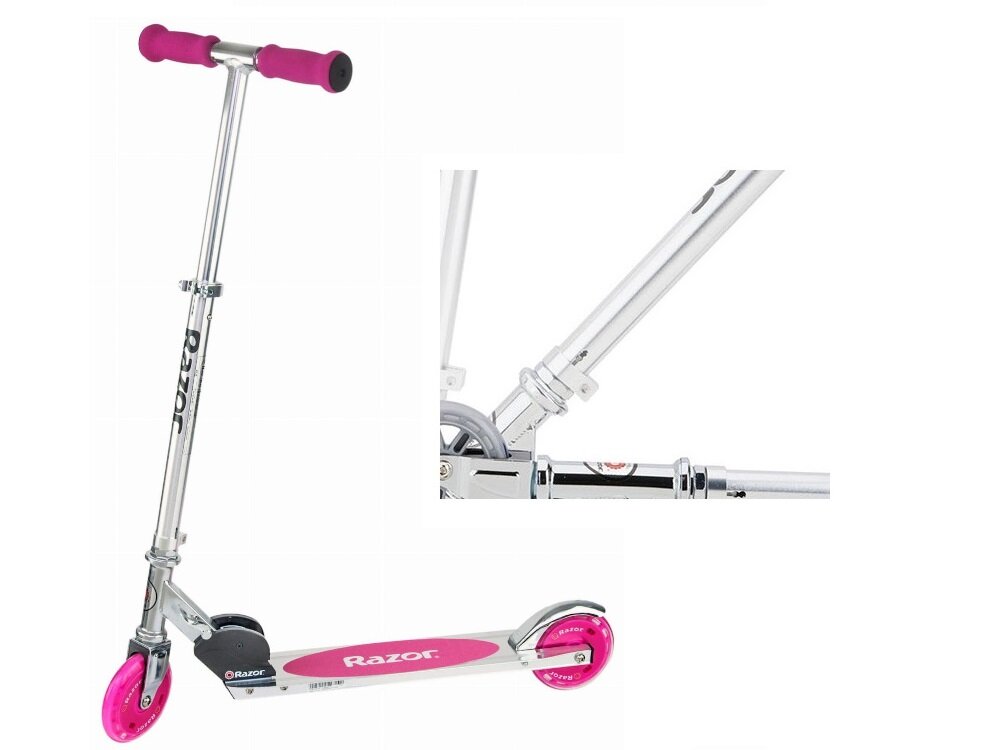 Hulajnoga dla dzieci RAZOR A125 GS Różowy waga 2 kg prosty system składania zajmuje niewiele miejsca