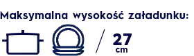 Ikona przedstawiająca zarys zmywarki z symbolem plusa i strzałką skierowaną w górę. Obok znajduje się tekst: \'Automatyczne otwieranie drzwi\'.