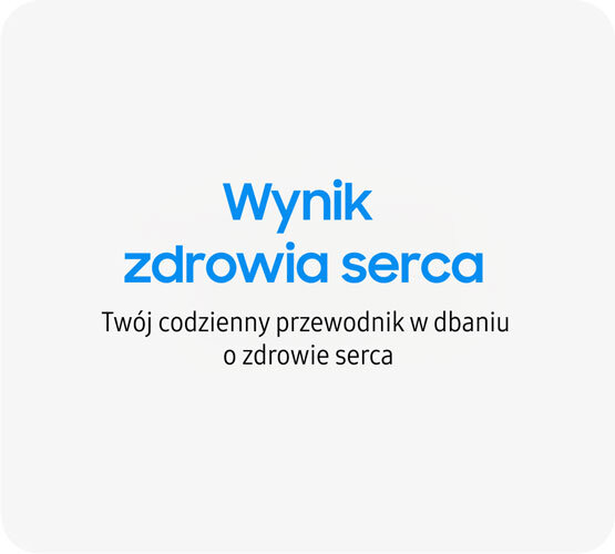 Na obrazie widnieje tekst: \'Wynik zdrowia serca. Twój codzienny przewodnik w dbaniu o zdrowie serca\'.