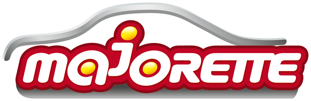 Logo z napisem \'majorette\' w stylizowanej czcionce, z żółtymi kropkami nad literami \'j\' i \'o\'.