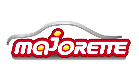 Logo z napisem \'majorette\' w stylizowanej czcionce, z żółtymi akcentami na literach \'a\' i \'o\'.
