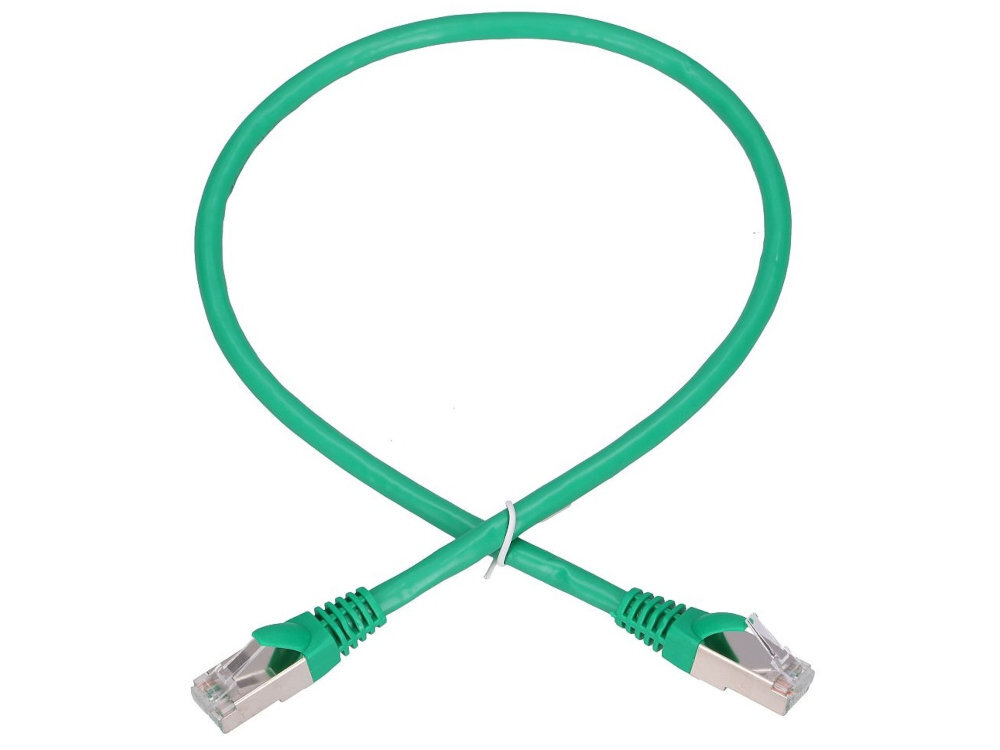 EXTRALINK Kabel RJ-45/RJ-45 Patchcord ekranowany kategorii 6A SFTP Extralink  sieciach Ethernet router, switch, komputer czy telefon VoIP połączeń między patch panelami teleinformatycznych Wysoka elastyczność odporna konstrukcja - zwinięty kabel na białym tle