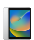 Na obrazie widoczny jest tablet z dużym ekranem, na którym wyświetlany jest kolorowy wzór. Obok znajduje się tylna część urządzenia w srebrnym kolorze.