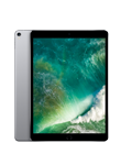 Tablet z dużym ekranem wyświetlającym kolorową grafikę, z widocznym przyciskiem na dolnej ramce. Obok znajduje się tylna część urządzenia z kamerą w rogu.
