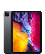 Tablet z dużym ekranem wyświetlający kolorową grafikę, obok widoczny jest jego tył w ciemnym kolorze. Na urządzeniu nie ma widocznego tekstu ani logo.