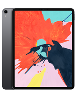 Na obrazie widoczny jest tablet z dużym ekranem, na którym wyświetlany jest kolorowy wzór przypominający abstrakcyjną grafikę. Obudowa tabletu jest w ciemnym kolorze, a w rogu znajduje się aparat.