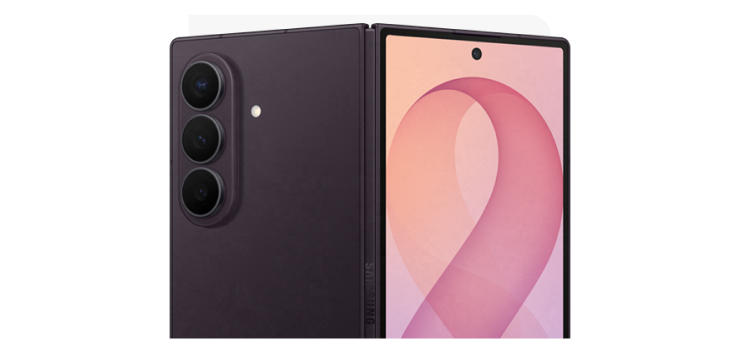 Smartfon z aparatem szerokokątnym 200 MP i ultraszerokokątnym 50 MP. Smartfon z trzema aparatami z tyłu i dużym ekranem z przodu, na którym widoczna jest różowa wstęga. Na obudowie znajduje się napis \'SAMSUNG\'.