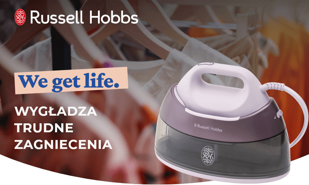 Generator pary RUSSELL HOBBS Fabric Luxe 28570-56 zdjęcie lifestyle Wygładza trudne zagniecenia