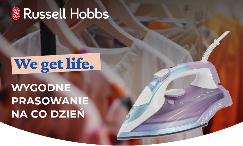 Żelazko RUSSELL HOBBS 26261-56 Mineral Glide zdjęcie lifestyle Wygładza trudne zagniecenia
