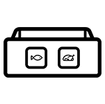 Samsung lodówka RB53DG706AB1 - mała ikonka - Optimal Fresh Czarna ikona przedstawiająca strzałkę skierowaną w dół.
