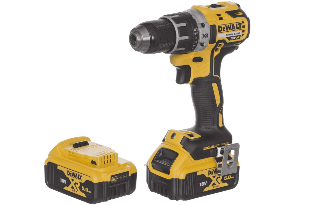 DEWALT DCD791P2-QW високопродуктивний дриль-шуруповерт, нові літій-іонні батареї 5,0 Ah XR Безщіточна технологія двигуна