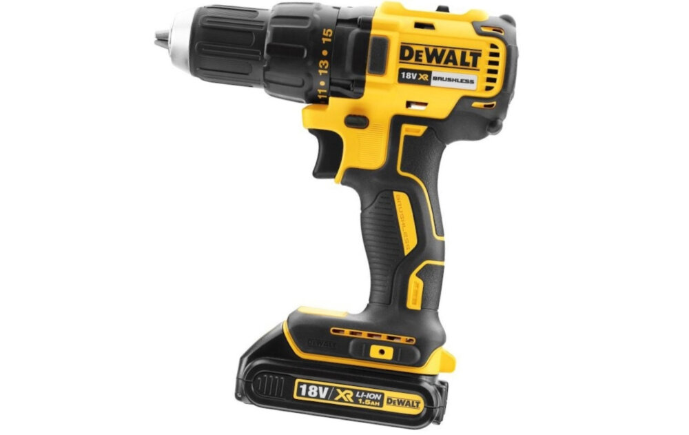 Дриль/шуруповерт DEWALT DCD777S2T, білий, LED підсвічування, затримка вимкнення, видимість, функція ліхтарика