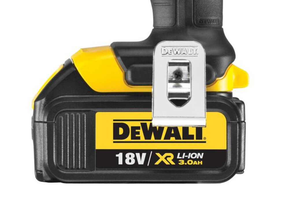 Wiertarko-wkrętarka DEWALT DCD785M2 inteligentny włącznik wbudowana lampka LED stalowy zaczep do paska