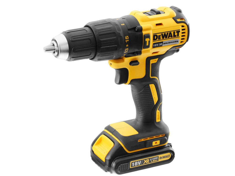Wiertarko-wkrętarka DEWALT DCD778S2T świetne parametry techniczne solidne niezawodne do pracy w drewnie w stali małe rozmiary do miejsc trudno dostępnych uniwersalny sprzęt funkcja udaru