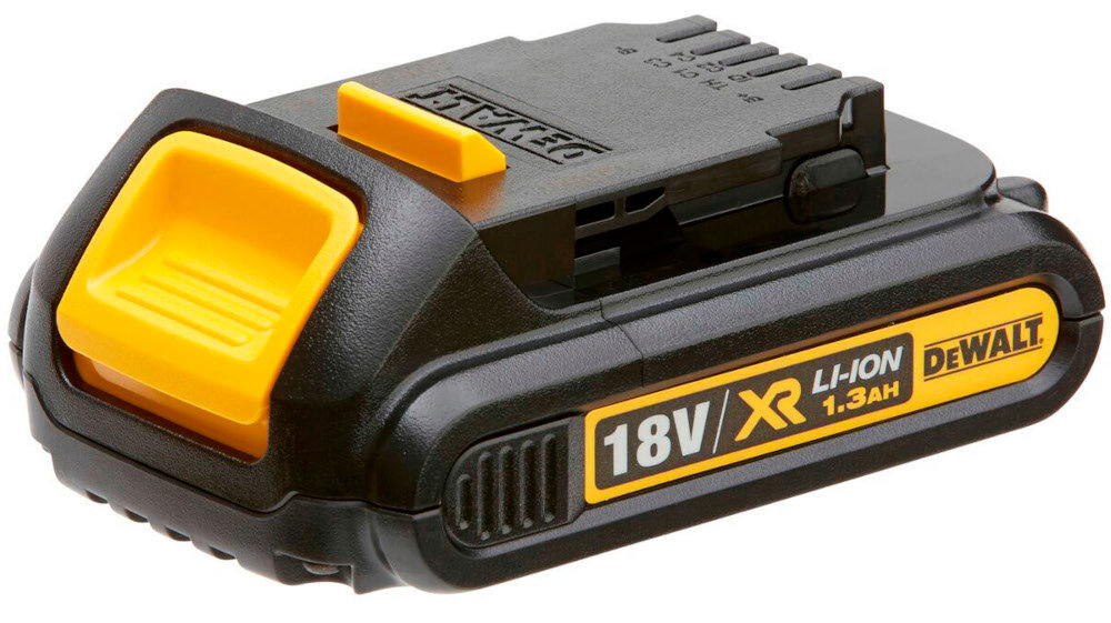 Wiertarko-wkrętarka DEWALT DCD771C2 zasilanie akumulator Li-Ion napięcie 18 V pojemność 1,3 Ah technologia litowo-jonowa