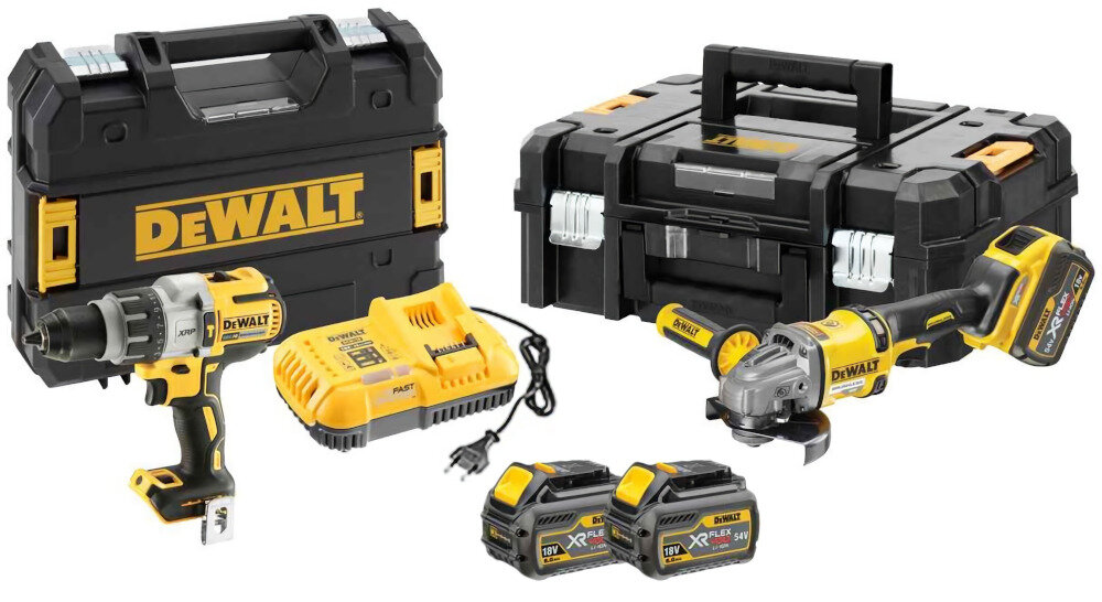 Zestaw elektronarzędzi DEWALT DCK2055T2T wyposażenie