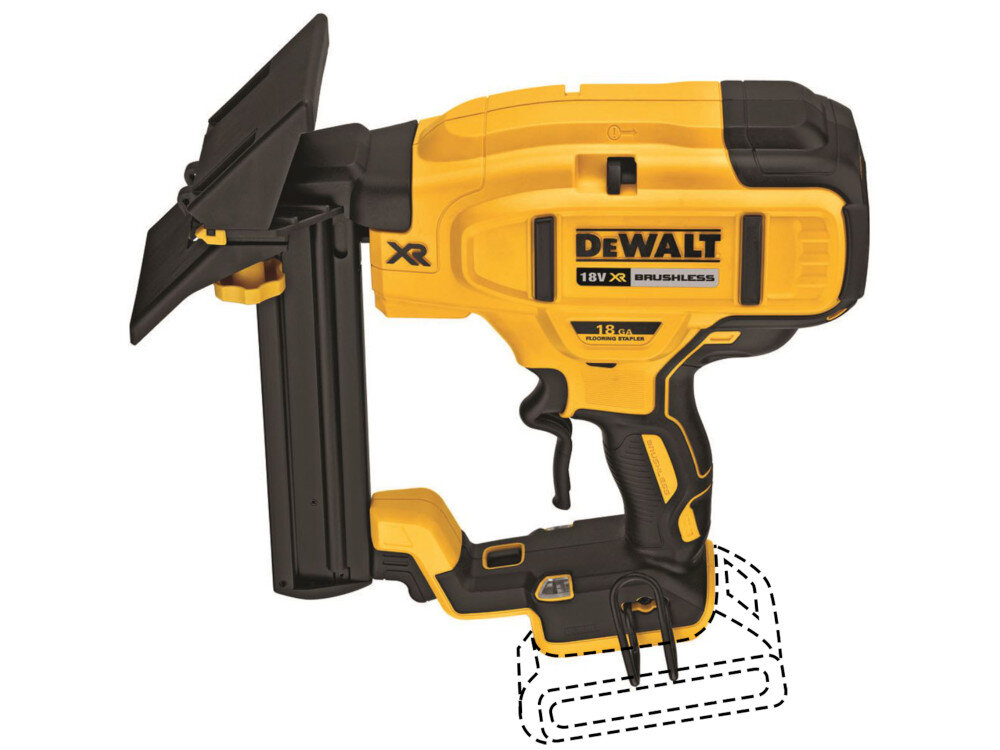 Zszywacz akumulatorowy DEWALT DCN682N-XJ zasilanie akumulator Li-Ion 18 V silnik bezszczotkowy mechaniczny napęd model dostępny bez akumulatora i ładowarki