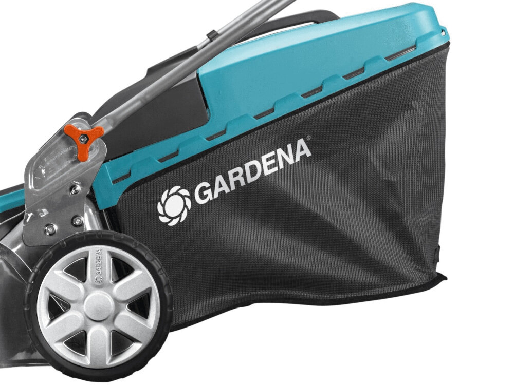 Kosiarka akumulatorowa GARDENA PowerMax Li-40-41 (5041-20) siatkowy kosz pojemność 50 litrów cyrkulacja powietrza idealne położenie kosza