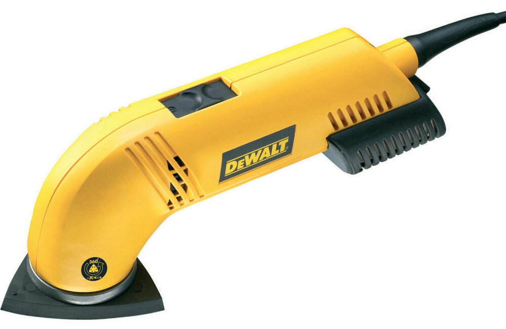 Szlifierka oscylacyjna DEWALT D26430-QS 14000-22000 obr/min silnik o wysokich parametrach duza zywotnosc moc 300W zmienna predkosc ruchow okreznych