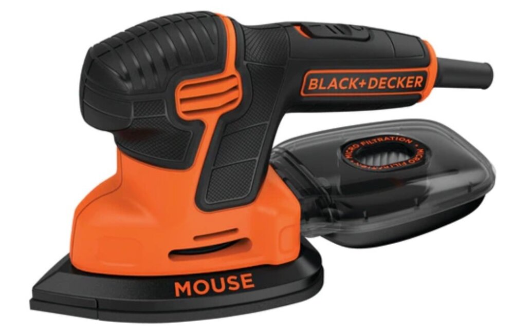 Szlifierka oscylacyjna BLACK DECKER Mouse KA2000 Wydajny silnik maksymalna prędkość obrotowa