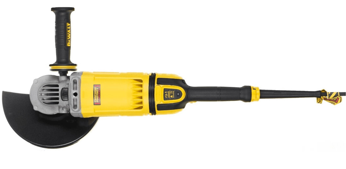 Szlifierka katowa DEWALT DWE4579R moc 2600 W zasilana sieciowo mocny silnik z lagodnym startem