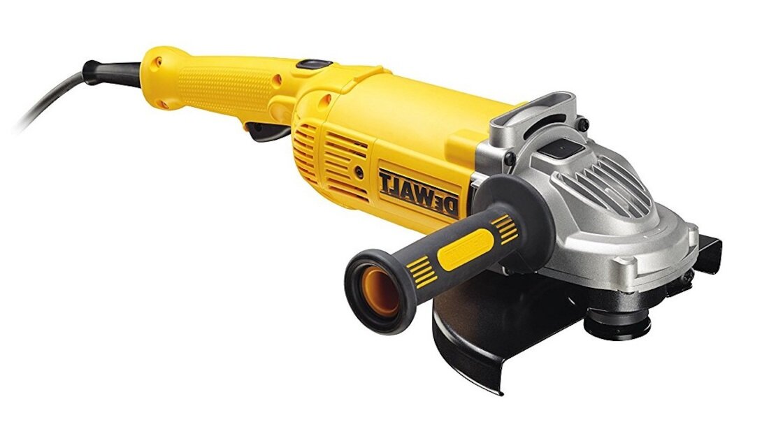 Szlifierka katowa DEWALT DWE492 komfortowe uzytkowanie wygoda korzystanie dwie pozycje rekojesci bocznej szybka wymiara tarcz