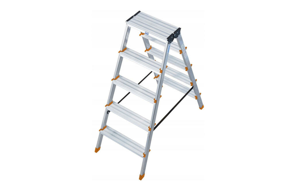 KRAUSE drabina zadania aluminiowe schodki wygodna bezpieczna platforma robocza blokada