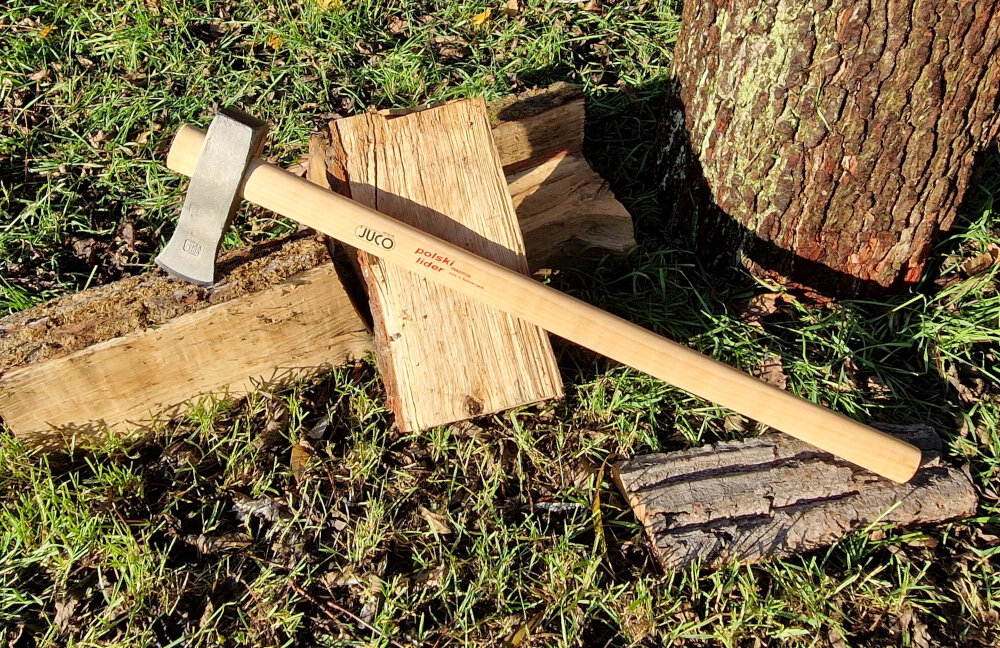 Siekieromłot rozłupująca JUCO 32927 2.1 kg do pracy w ogrodzie na dzialce do przygotowywania drewna na opal niewielkie wszechstronne narzedzie