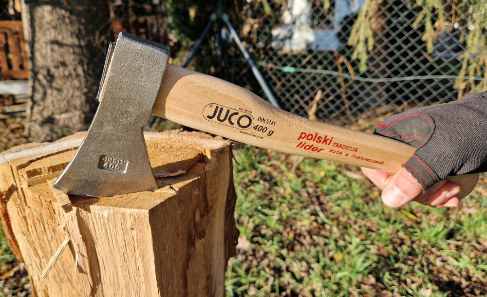 Siekiera uniwersalna JUCO 33000 0.4 kg waga calkowita 0,56 kg dobre wywazenie efektywnosc pracy niezawodny pomocnik