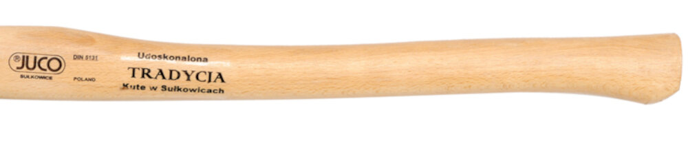 Siekiera uniwersalna JUCO 33004 1.25 kg uchwyt wyprofilowany z trwalego drewna bukowego komfort pracy pewny chwyt naturalny material