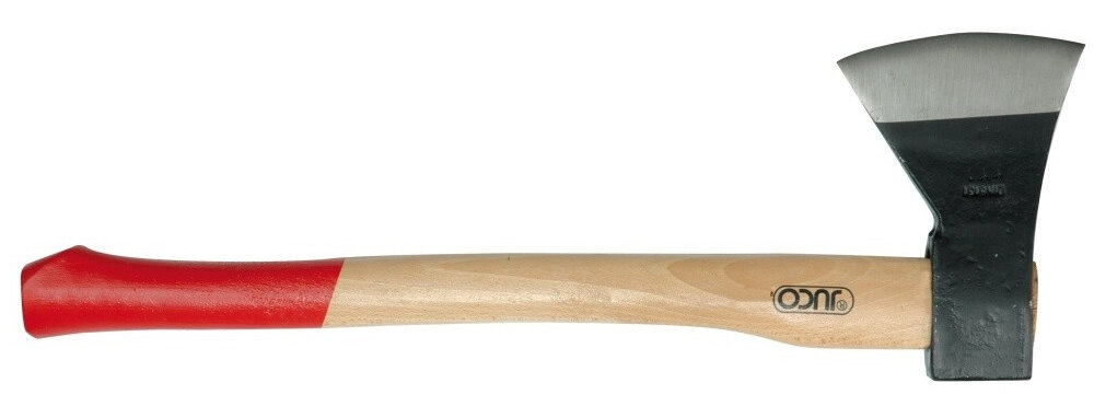 Siekiera uniwersalna JUCO 33024 0.4 kg trzonek dlugi specjalnie profilowany z sezonowanego drewna lisciastego pewny chwyt komfort pracy optymalna sila uderzenia waga calkowita 0,6 kg dobre wywazenie efektywnosc pracy