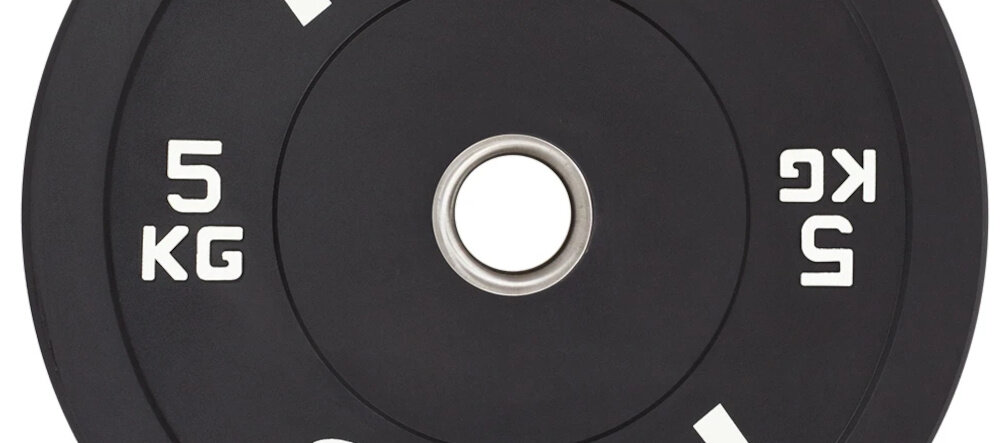 Obciążenie HMS BBR05 (5 kg) zbliżenie na średnicę otworu specjalne wyprofilowanie dopracowany odlew ograniczają obracanie się talerza na gryfie tuleja ze stali nierdzewnej szybkie zakładanie i zdejmowanie obciążenia