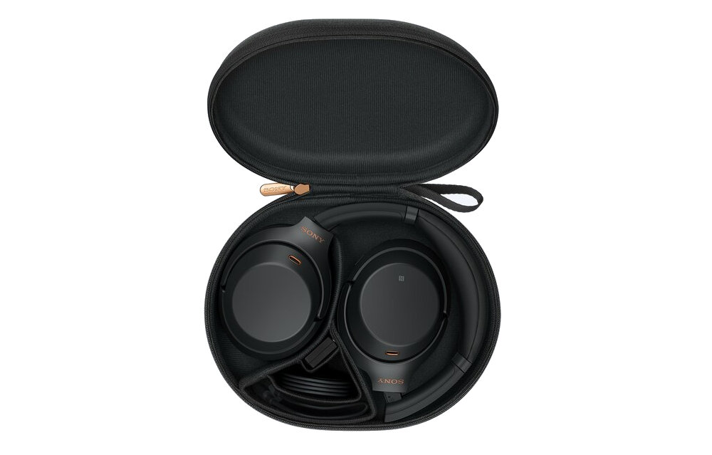 Słuchawki SONY WH-1000XM3B ANC Czarny zestaw