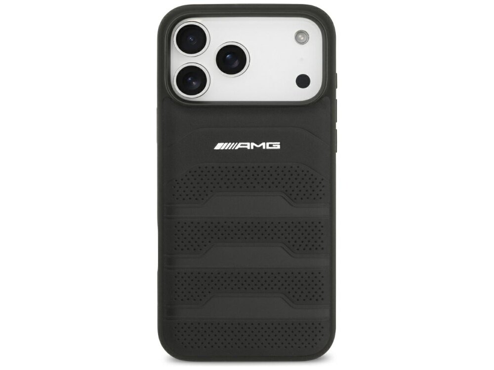Etui AMG Leather Debossed Lines ze skórą ekologiczną i perforowanymi detalami