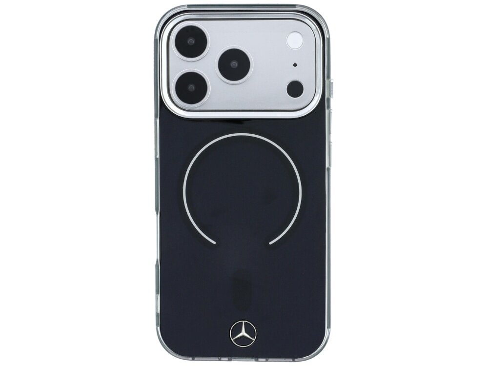 Etui Mercedes Double Layer Iconic Logo MagSafe z dwuwarstwową konstrukcją PC i TPU