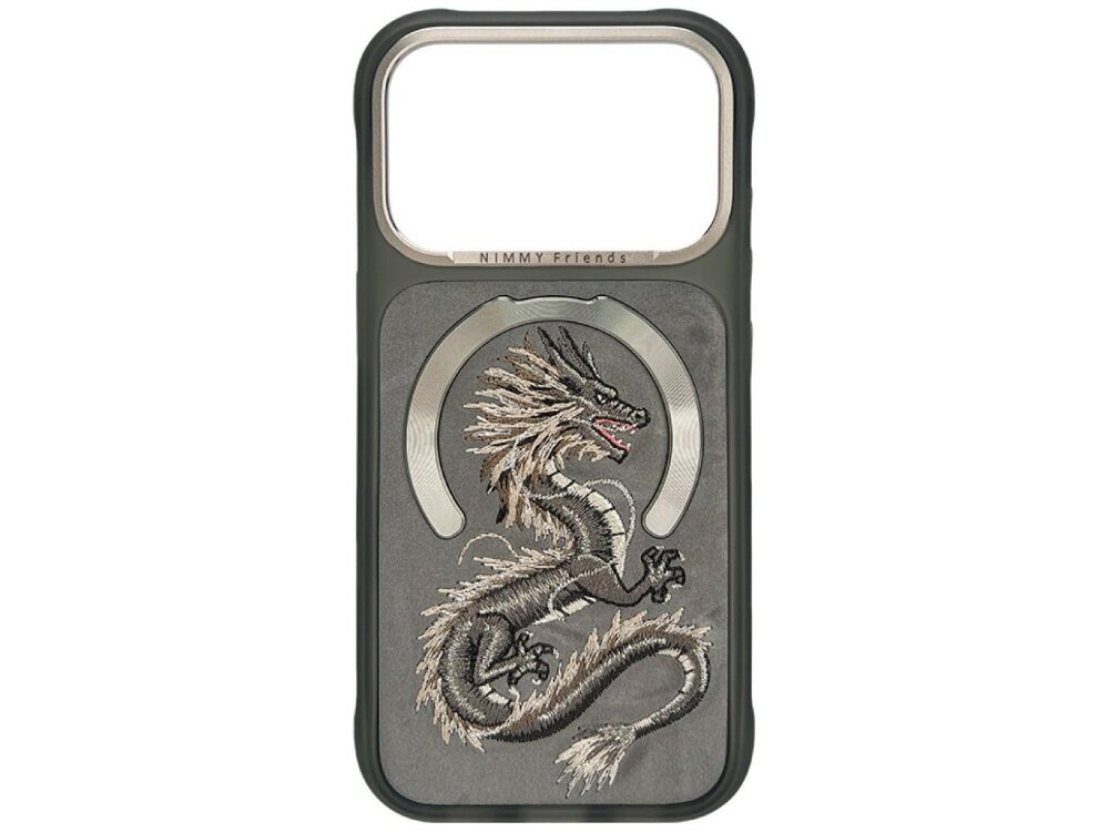 Etui Nimmy Magnetic Fantasy Animal MagSafe z haftowanym motywem zwierzęcym
