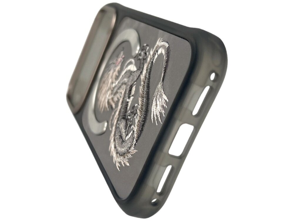 Etui Nimmy Magnetic Fantasy Animal MagSafe z haftem i metalową oprawą aparatu