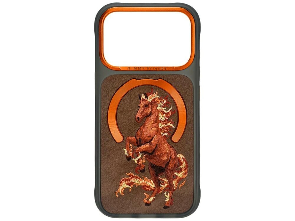 Etui Nimmy Magnetic Fantasy Animal MagSafe z haftowanym motywem zwierzęcym